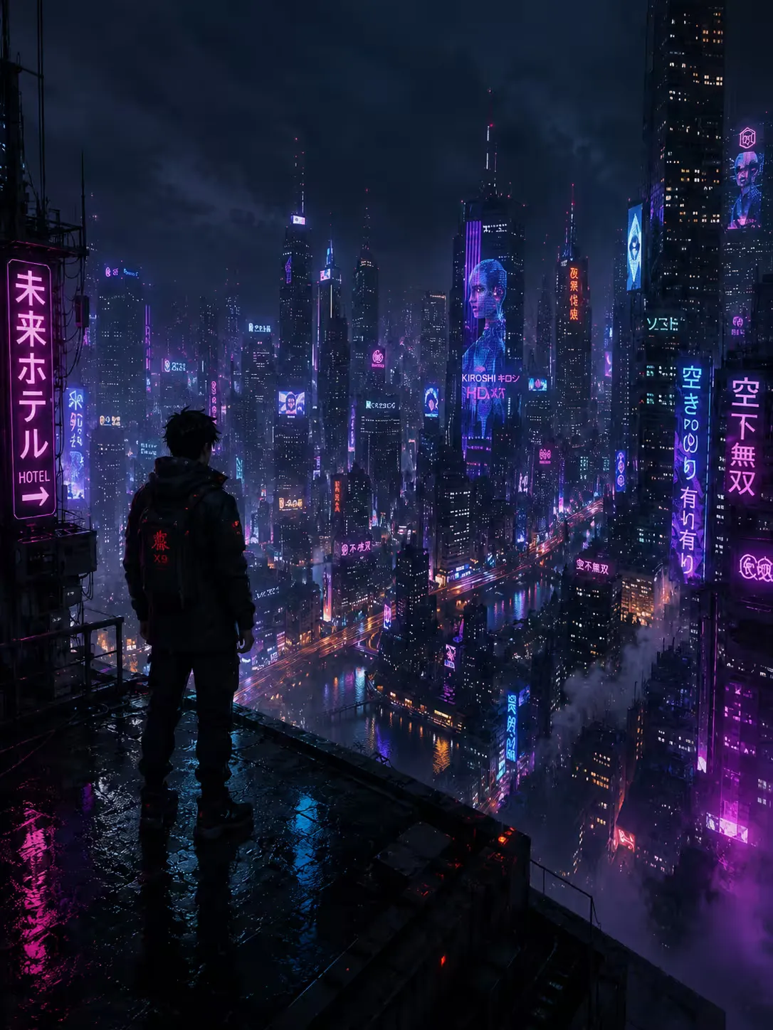 Cyberpunk style AI-generated image